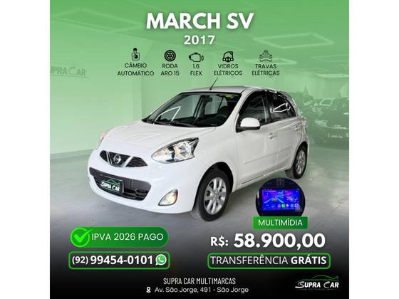 NISSAN MARCH 1.6 SV 16V FLEXSTART 4P XTRONIC NISSAN MARCH 1.6 SV 16V FLEXSTART 4P XTRONIC